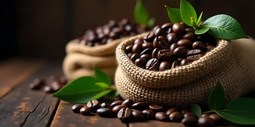 pngtree aromatic coffee beans in burlap sacks image 17121832